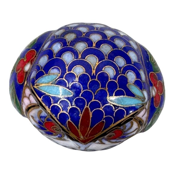 Vintage Cloisonné Enamel Owl Figurine Paperweight Wide Eyed 2.25” Art Decor - Picture 5 of 7